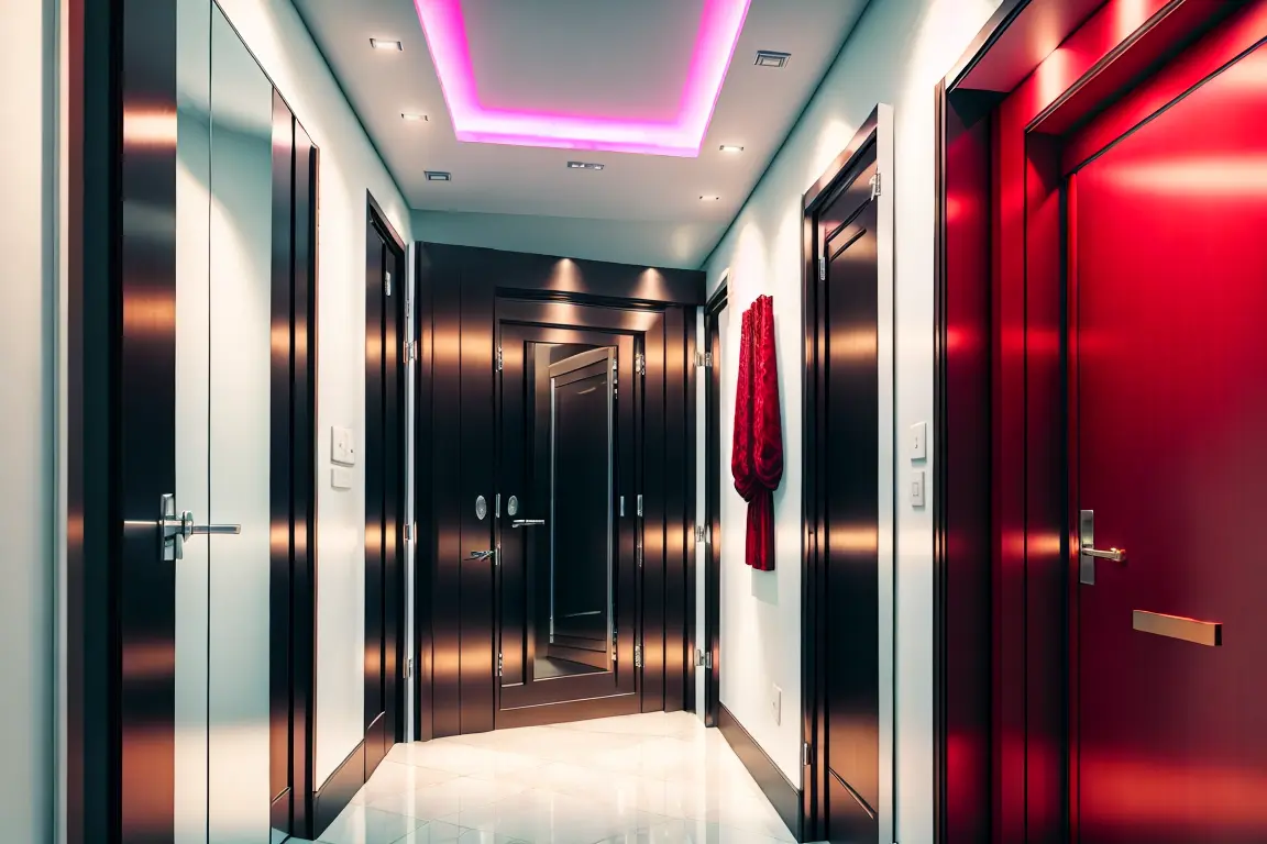 Intérieur moderne d'un couloir dans la boutique Oh My Doll à Montréal, Québec, Canada.